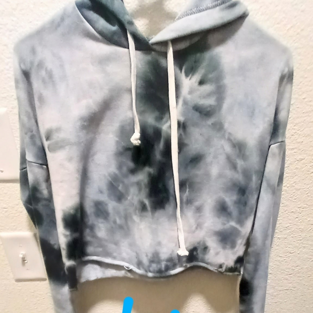 Tie dye hoodie crop top